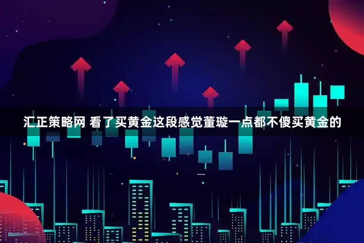 汇正策略网 看了买黄金这段感觉董璇一点都不傻买黄金的